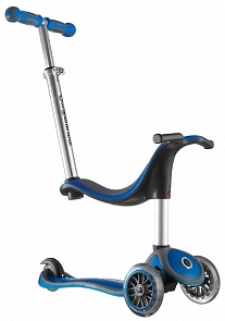 Трехколесный самокат-трансформер Globber My Free Seat 4 в 1 со светящимися колесами, цвет синий (Globber, NTGB 450-100)